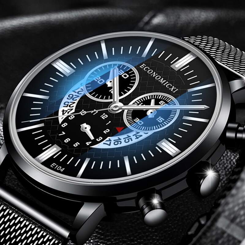 

Guys Mesh Strap Date Quartz Watch