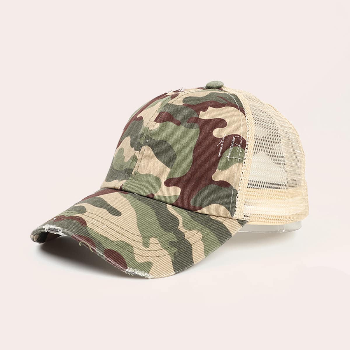 

Camo Mesh Baseball Cap, Multicolor