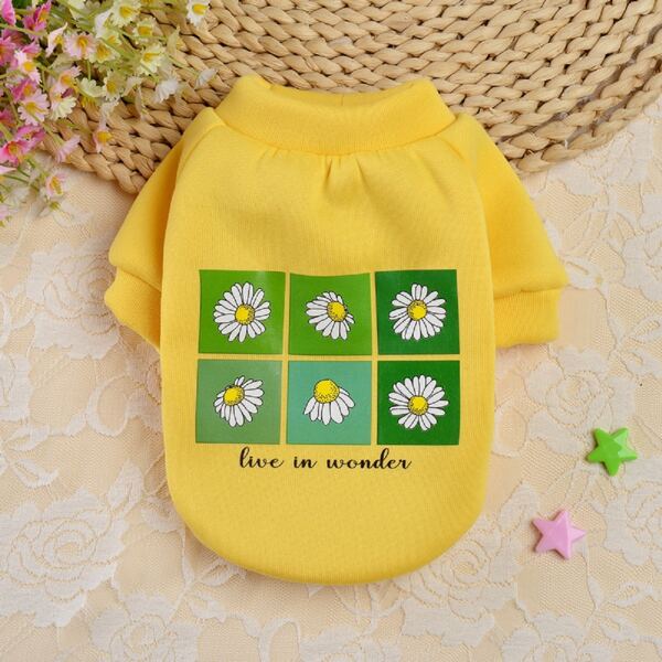 

Daisy Print Pet Sweatshirt, Yellow