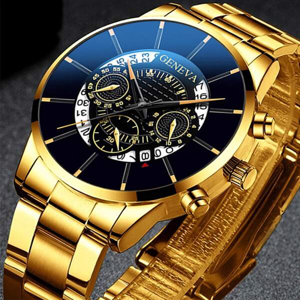 

Men Triple Dial Pointer Date Quartz Watch