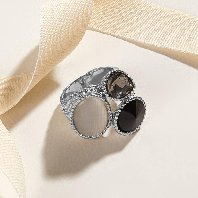 

Gemstone Statement Ring, Silver