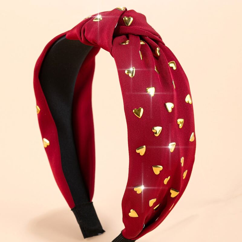 

Heart Decor Hair Hoop, Red