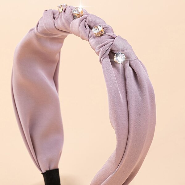 

Zircon Decor Hair Hoop, Dusty pink