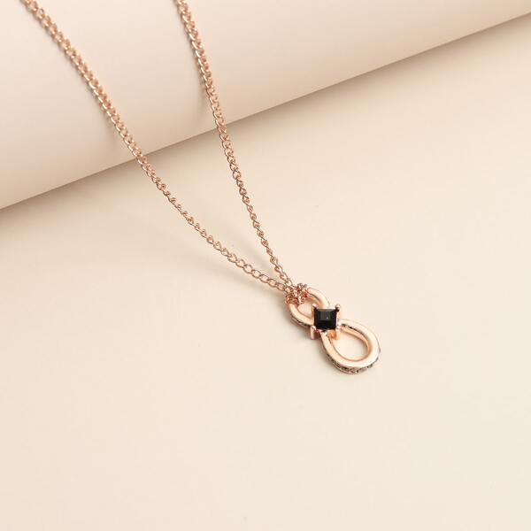 

Double O-ring Charm Necklace, Multicolor