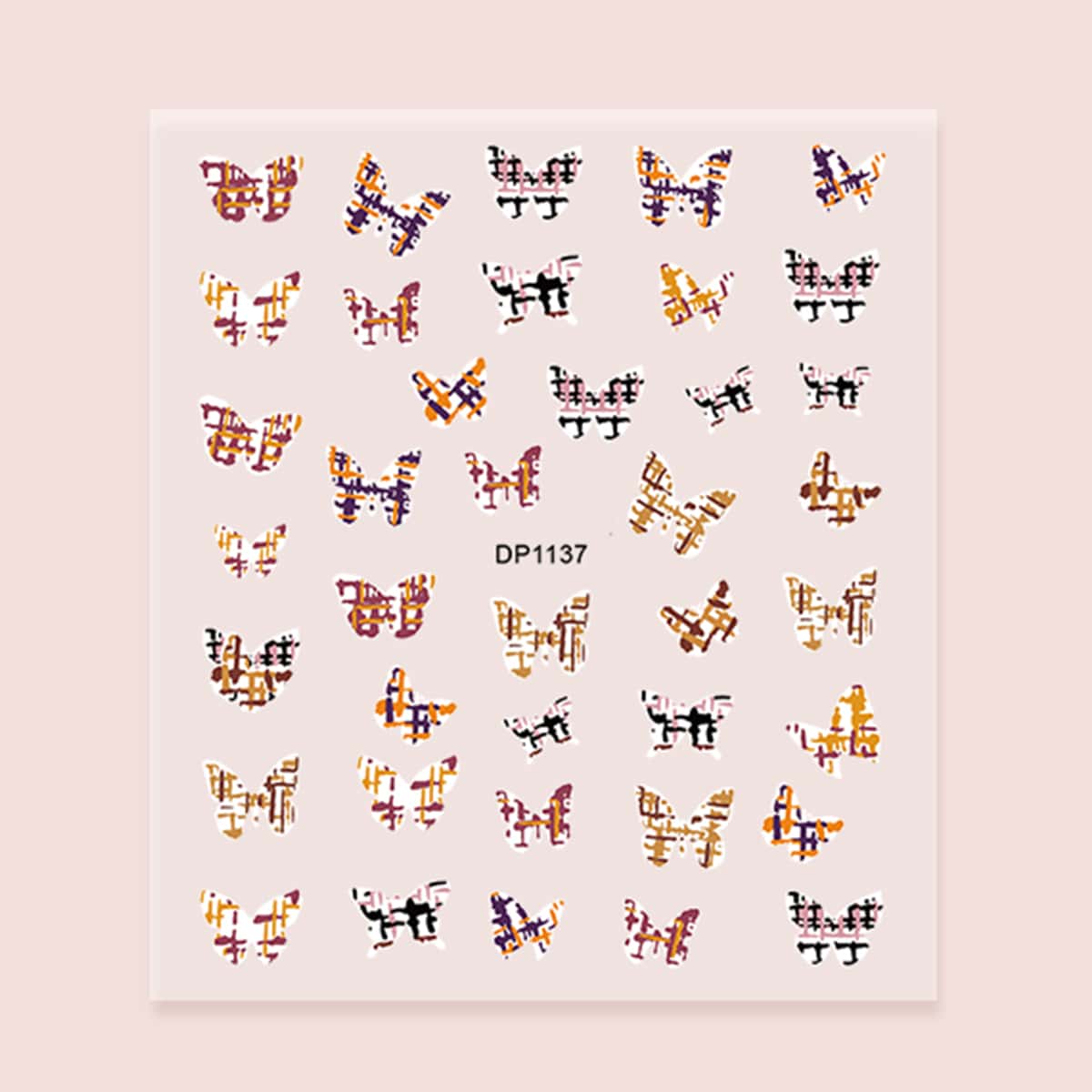 

1sheet Butterfly Pattern Nail Art Sticker, Multicolor