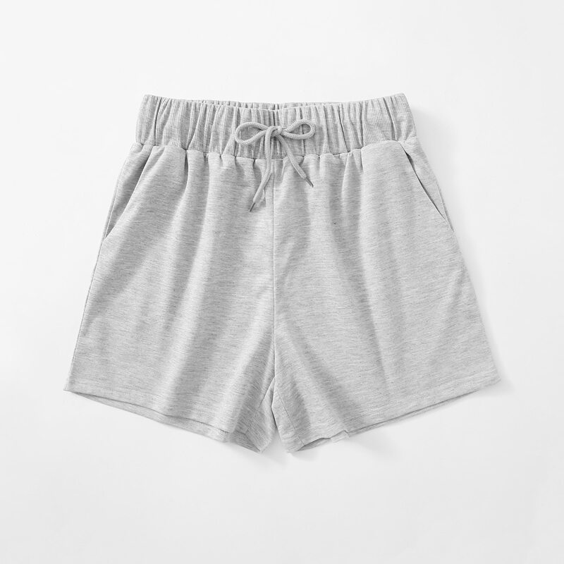 

Solid Drawstring Shorts, Light grey