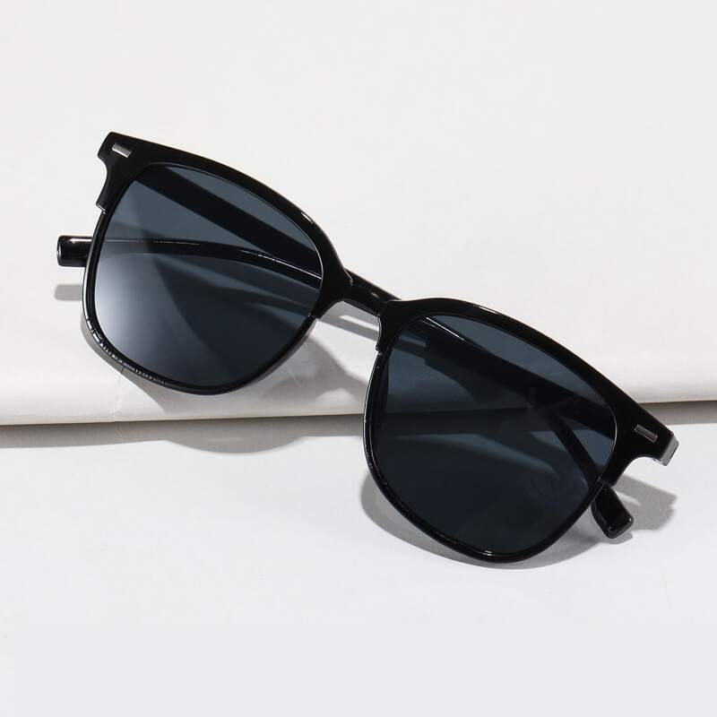 

Guys Square Frame Sunglasses, Black