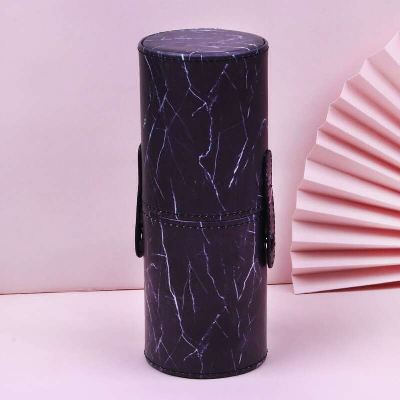 

Marble Pattern Makeup Brush Storage Box, Black