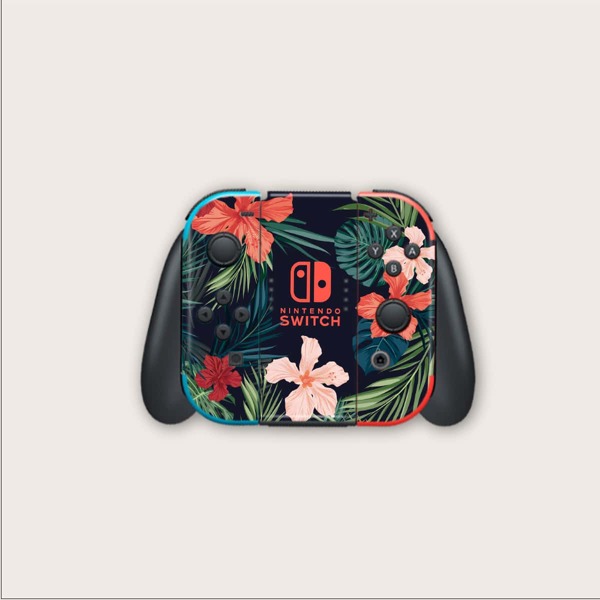 

1sheet Tropical Floral Game Console Sticker, Multicolor