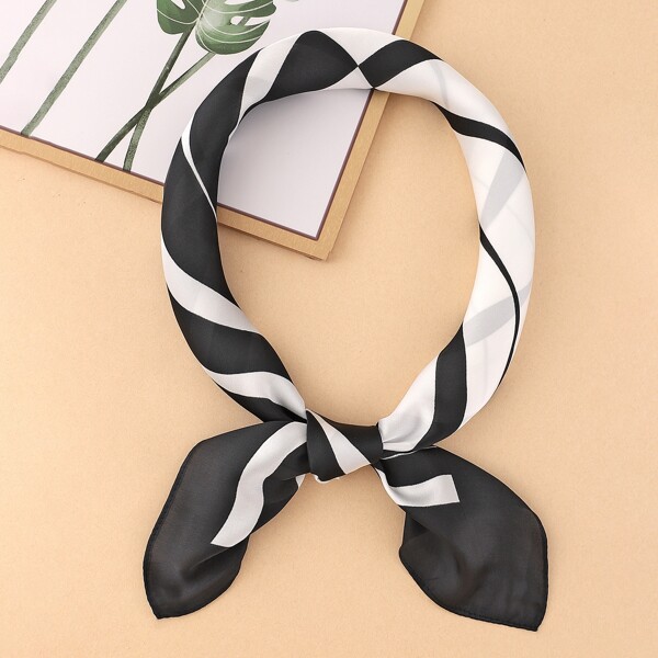 

Striped Print Bandana, Multicolor