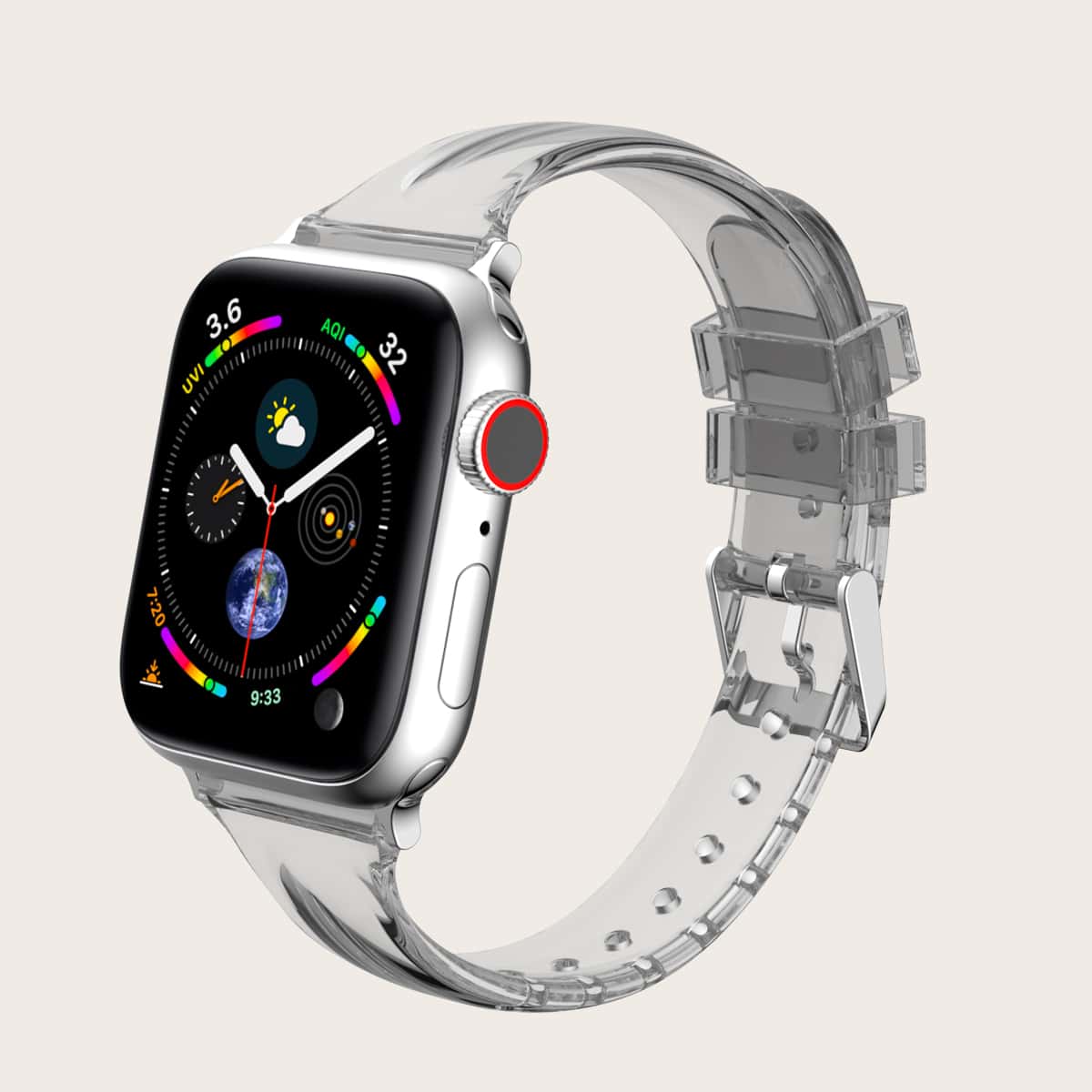 

Clear Eyelet Apple Watchband