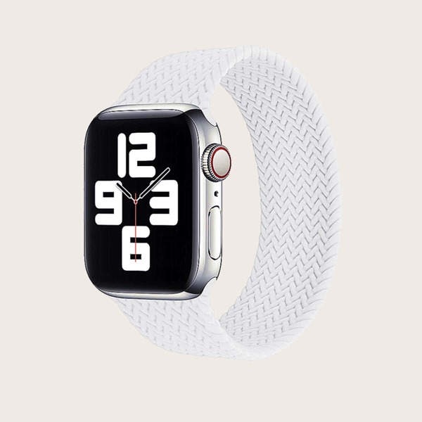 

Elastic Silicone Apple Watchband, White