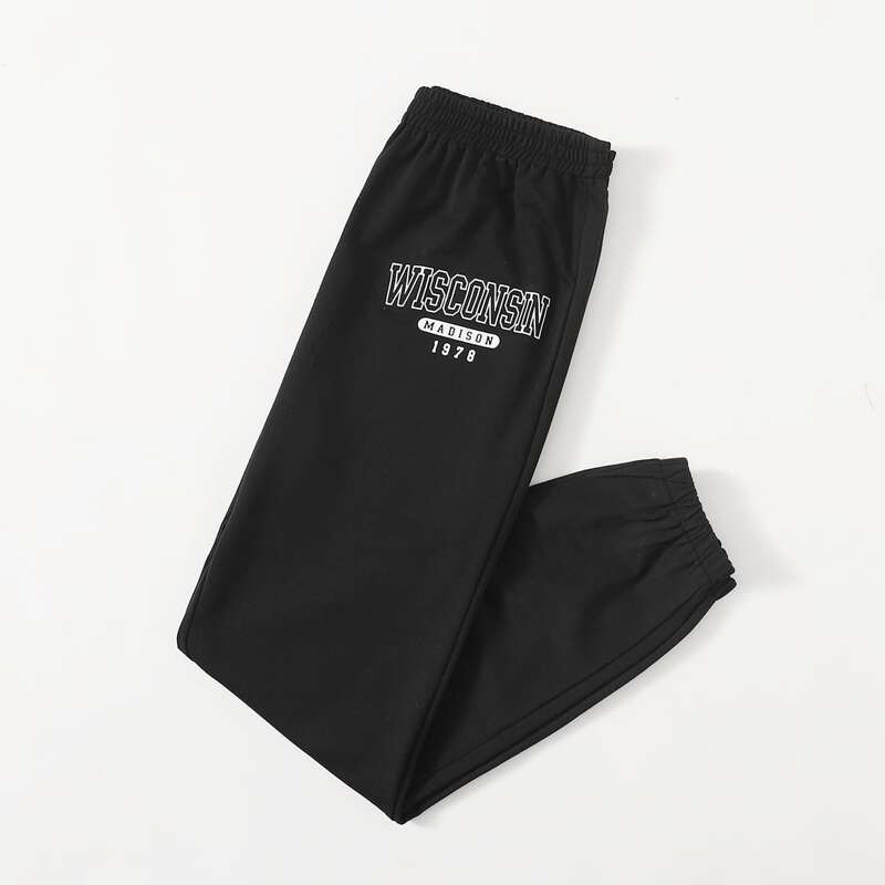 

Letter Graphic Sweatpants, Black