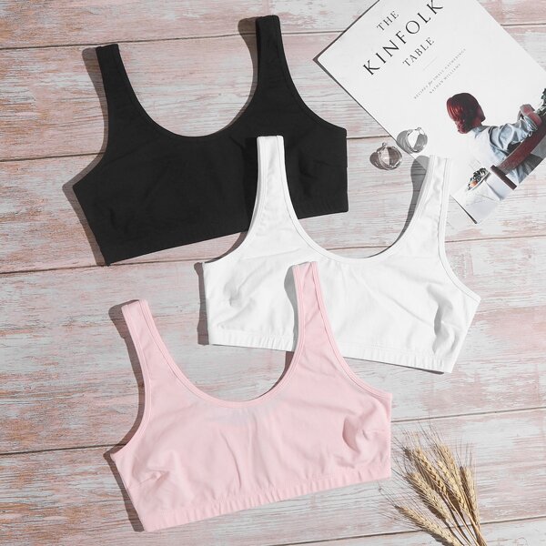 

3pack Tank Bra Set, Multicolor