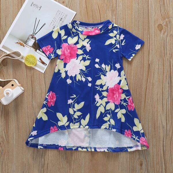 

Toddler Girls Floral High Low T-Shirt Dress, Multicolor