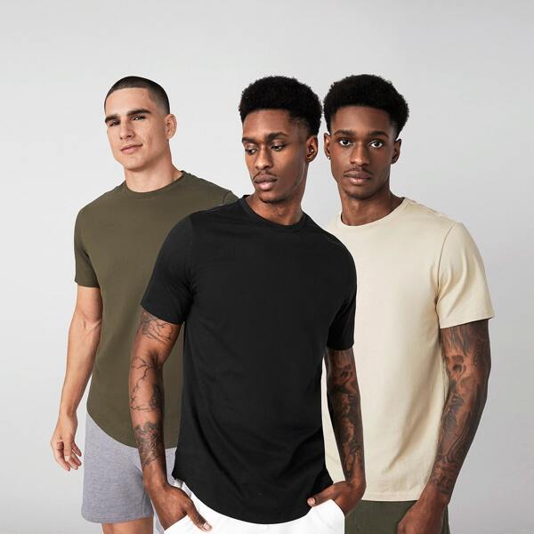 

Men 3 Pack Round Neck Tee, Multicolor