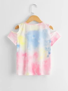 SHEIN Tops con gái Cà vạt nhuộm Giải trí - Nhiều màu - Xem 2