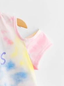 SHEIN Tops con gái Cà vạt nhuộm Giải trí - Nhiều màu - Xem 4