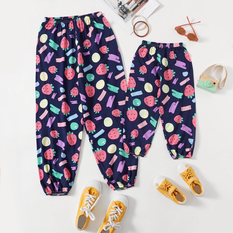 

1pc Allover Print Carrot Pants, Multicolor