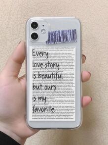 Letter Graphic Clear Case Compatible With iPhone15/15Plus/15Pro/15Promax - Multicolor - View 1