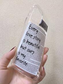 Letter Graphic Clear Case Compatible With iPhone15/15Plus/15Pro/15Promax - Multicolor - View 3