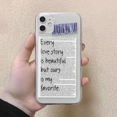 Letter Graphic Clear Case Compatible With iPhone