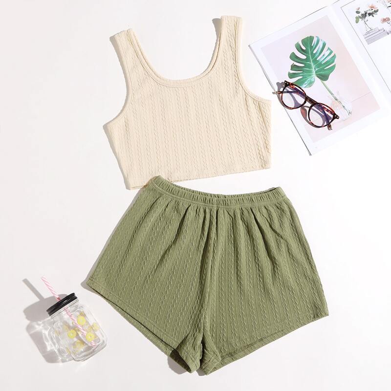 

Tank Top With Shorts Lounge Set, Multicolor