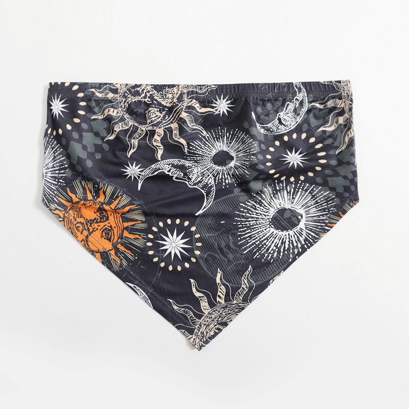 

Sun & Moon Graphic Banana Tube Top, Multicolor