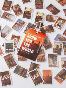 60pcs Los Angeles Landscape Sticker - Multicolor - View 1