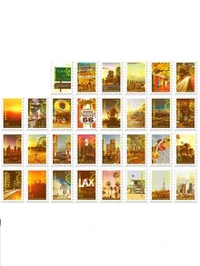 60pcs Los Angeles Landscape Sticker - Multicolor - View 2