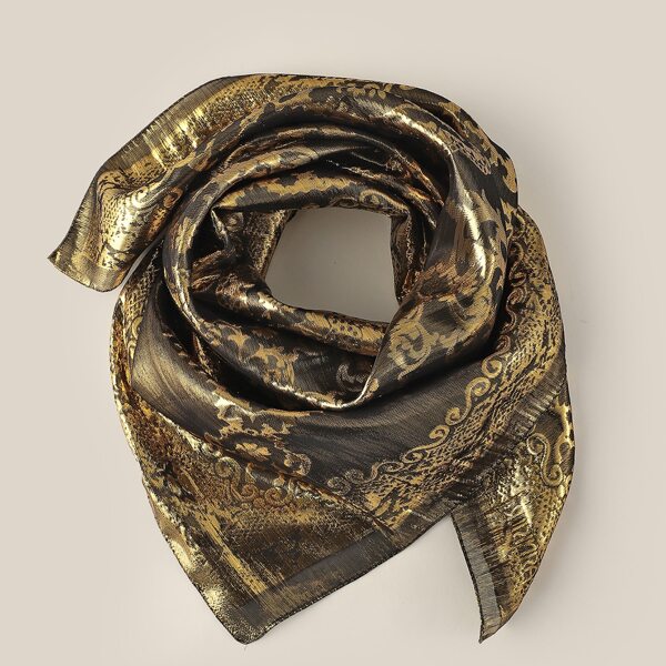 

Silk Jacquard Scarf, Black