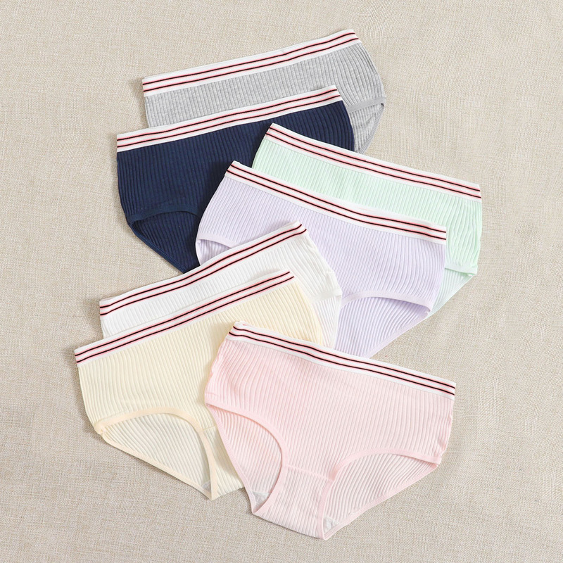 

7pack Stripe Tape Panty Set, Multicolor