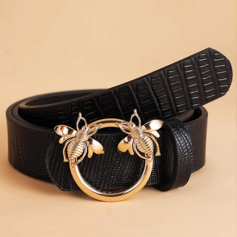 

Bee Ring Buckle Belt, Black