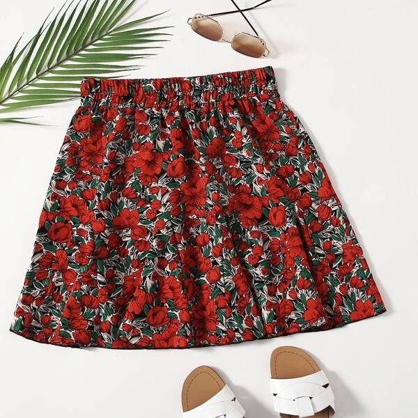 

Floral Print Skirt, Multicolor