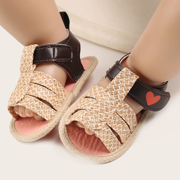 

Baby Girl Woven Gladiator Sandals, Apricot