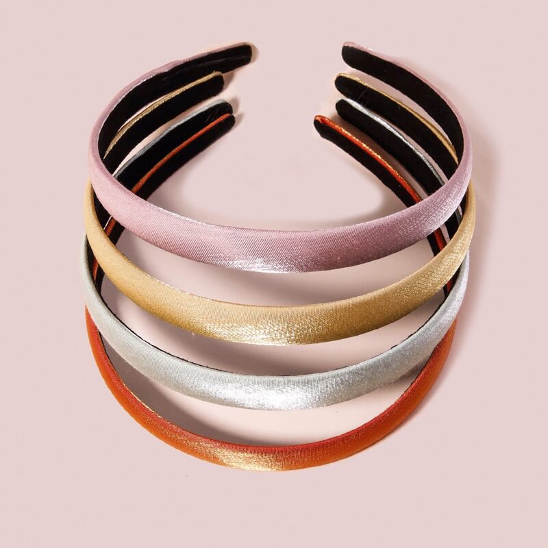 

4pcs Solid Headband, Multicolor