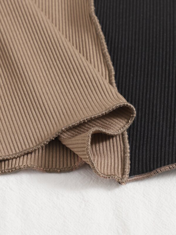 Stitch Trim Ribknit Colorblock Tank Top SHEIN USA