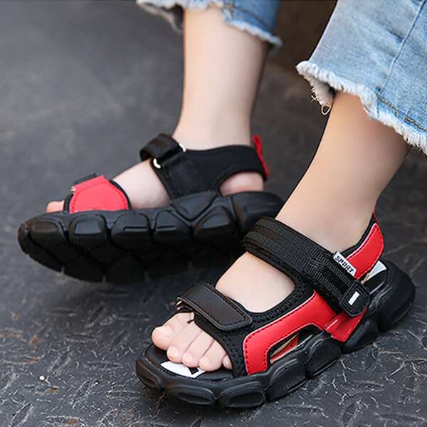 

Boys Velcro Strap Sandals, Black