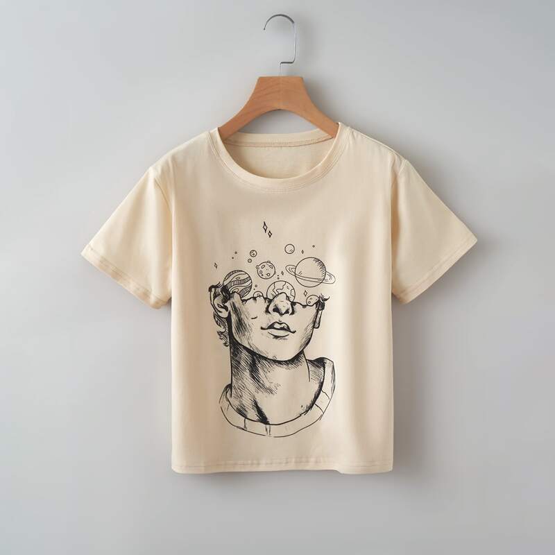 

Figure Graphic Tee, Beige