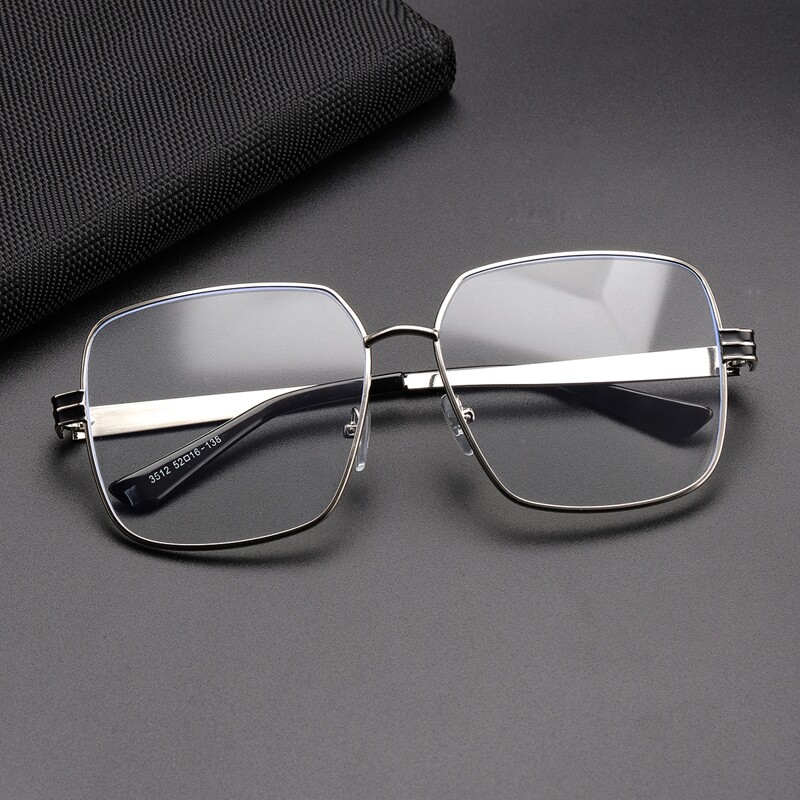 

Guys Metal Frame Anti-blue Light Glasses, Silver