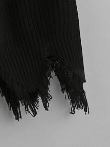 Calvaya Plus Distressed Hem Knit Top