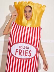 薯條造型服飾 - 紅白色 - 查看 3