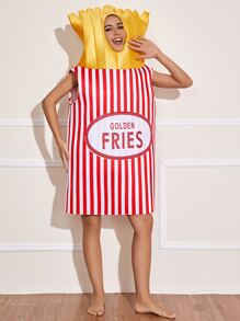 薯條造型服飾 - 紅白色 - 查看 4