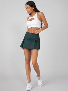 SHEIN 高強度支撐鏤空運動胸罩 - 白色 - 查看 8