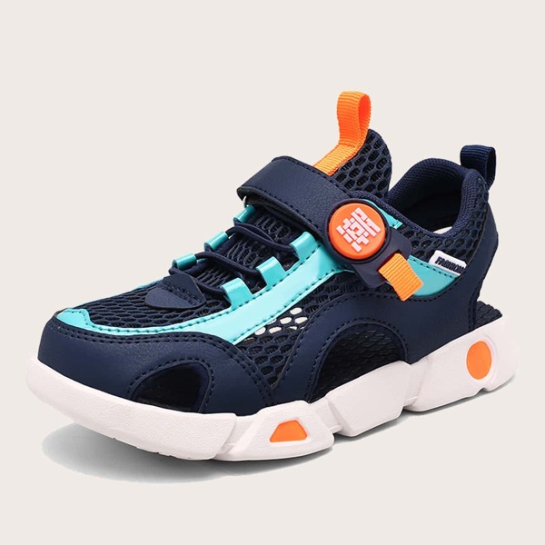 

Boys Velcro Strap Mesh Panel Sneakers, Blue