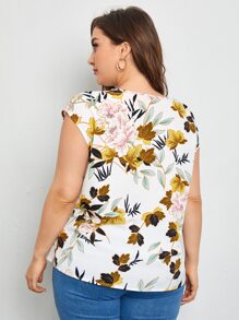 SHEIN LUNE Áo sơ mi Plus Size Hoa Giải trí - Nhiều màu - Xem 2