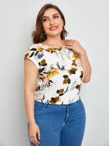 SHEIN LUNE Áo sơ mi Plus Size Hoa Giải trí - Nhiều màu - Xem 3