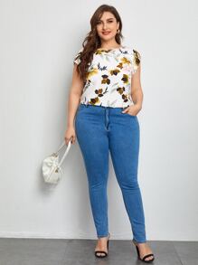 SHEIN LUNE Áo sơ mi Plus Size Hoa Giải trí - Nhiều màu - Xem 4