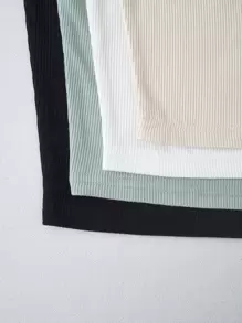 SHEIN Unity 4pack Solid Crop Tank Top - Multicolor - View 5