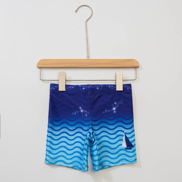 

Boys Wave Print Swim Shorts, Multicolor